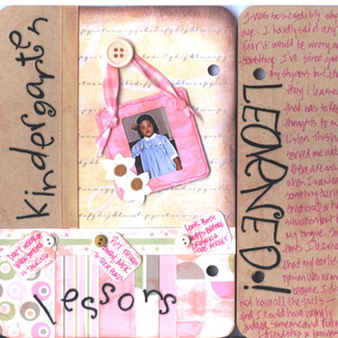 Kindergarten Lessons Learned (circle journal entry)