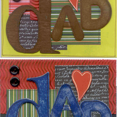 Happy Dads Day - handmade cards for school fundraiser