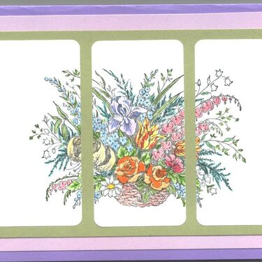 Floral Basket Label Card