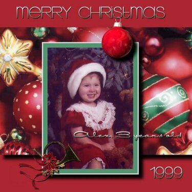 Alex at Christmas 1999