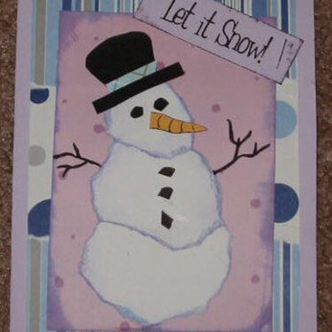Snow man paper pieced card