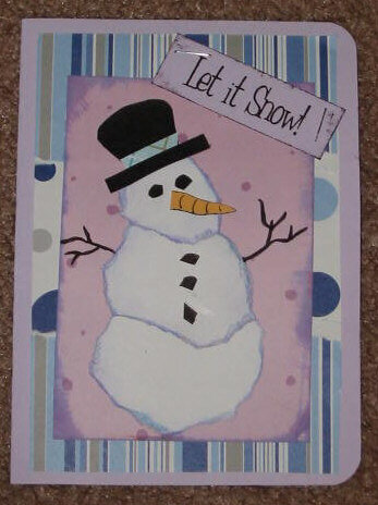 Snow man paper pieced card