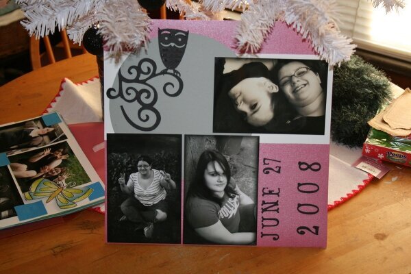 hubby xmas card and some pages