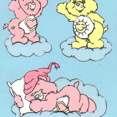 care bears paper piecings