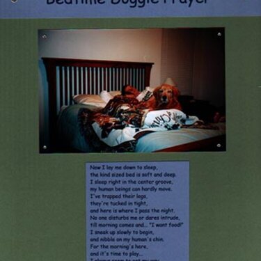 Bedtime Doggie Prayer