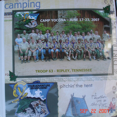 Camp Yocona (page 1 - leftside)