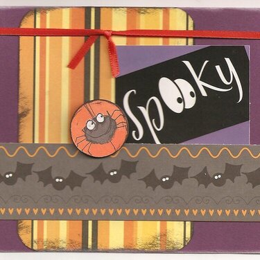 spooky bat card
