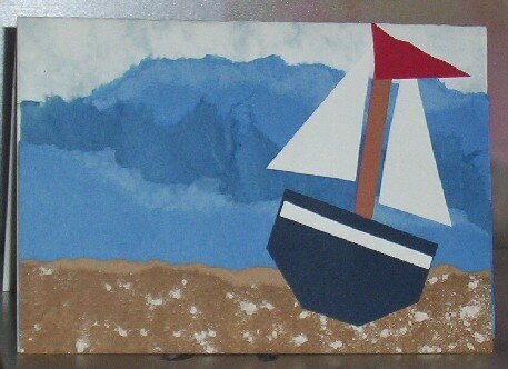 sailboat and waves card