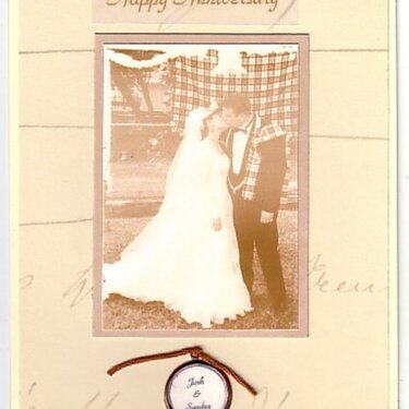 Josh &amp; Sandra&#039;s anniversary card