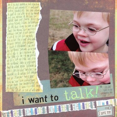 i want to TALK!