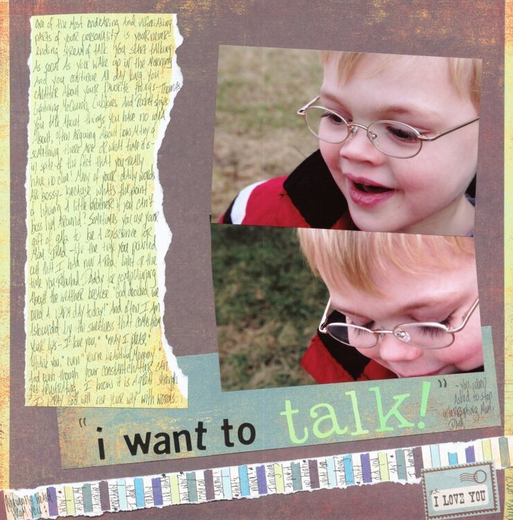 i want to TALK!