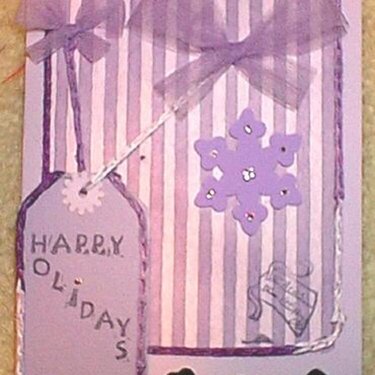 purple holiday card