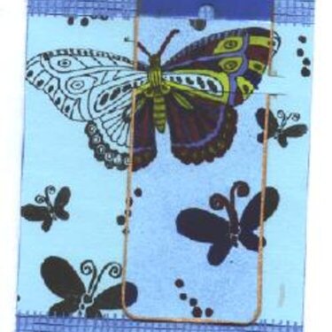 Butterfly bookmark card
