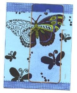 Butterfly bookmark card