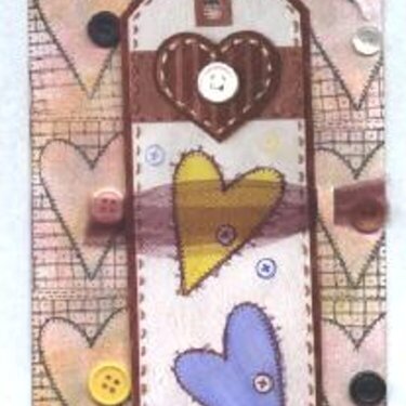 Hearts bookmark card