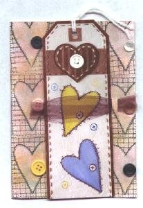 Hearts bookmark card