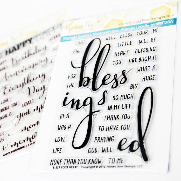 Bless Your Heart Acrylic Stamps by Honey Bee Stamps