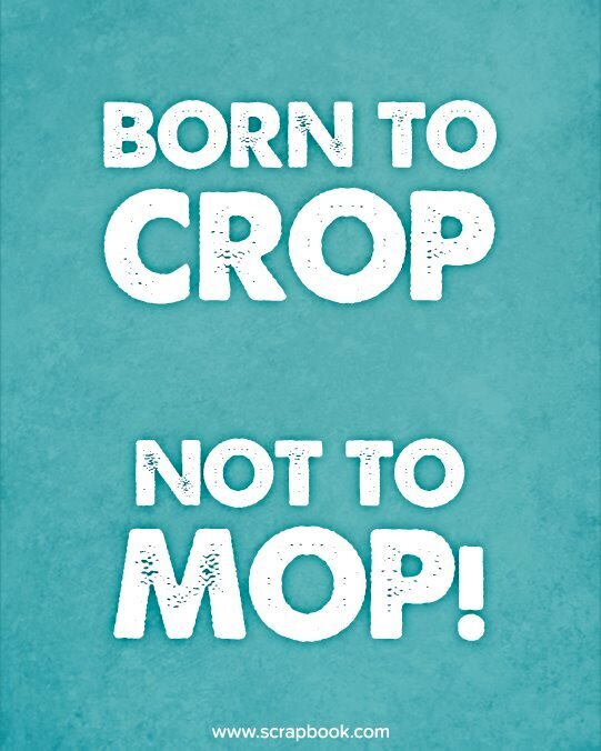 Quote - Born to Crop, Not to Mop!