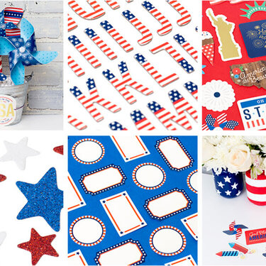 Project ideas from Pebbles new collection: America the Beautiful