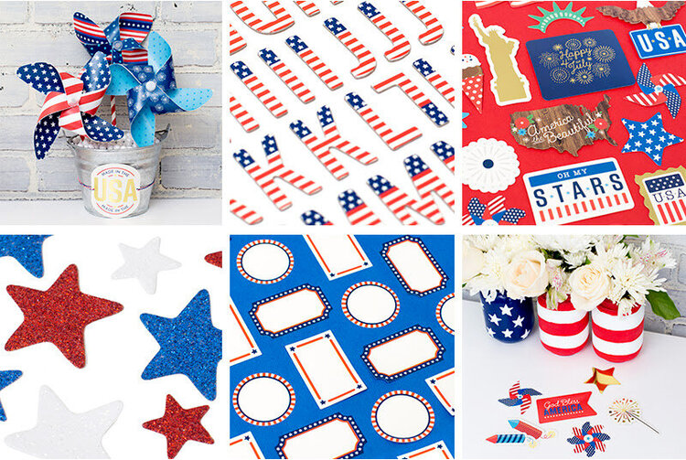 Project ideas from Pebbles new collection: America the Beautiful