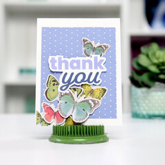 Thank you - w/ Butterflies - Card Inspiration