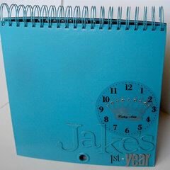 Heidi Swapp Calendar Album by Janet Hopkins (painted front)