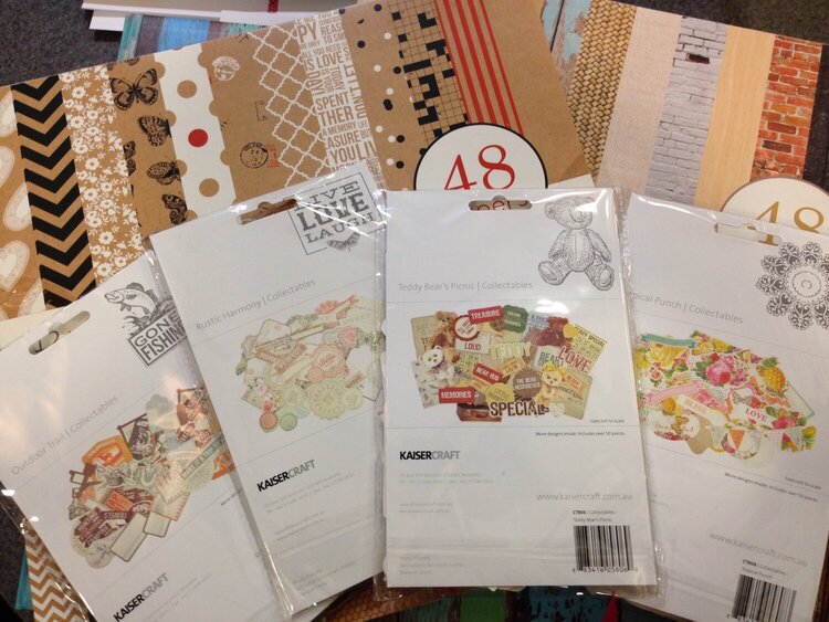 Kaisercraft Paper packs and die cut embellishments SPC Trade Show Summer 2014