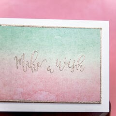 Make a Wish Embossed Watercolor Background Card | Scrapbook.com Exclusive Stamps