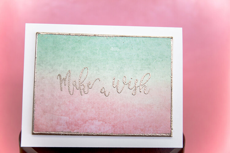 Make a Wish Embossed Watercolor Background Card | Scrapbook.com Exclusive Stamps