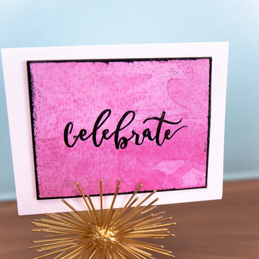 Celebrate Embossed Watercolor Background Card | Exclusive Scrapbook.com Stamps