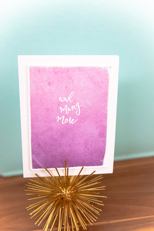 Embossed Sentiment Watercolor Background Card
