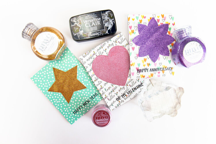 Sparkle Sentiments for All Occasions | Scrapbook.com Exclusive Stamp Set and Tonic Glitter