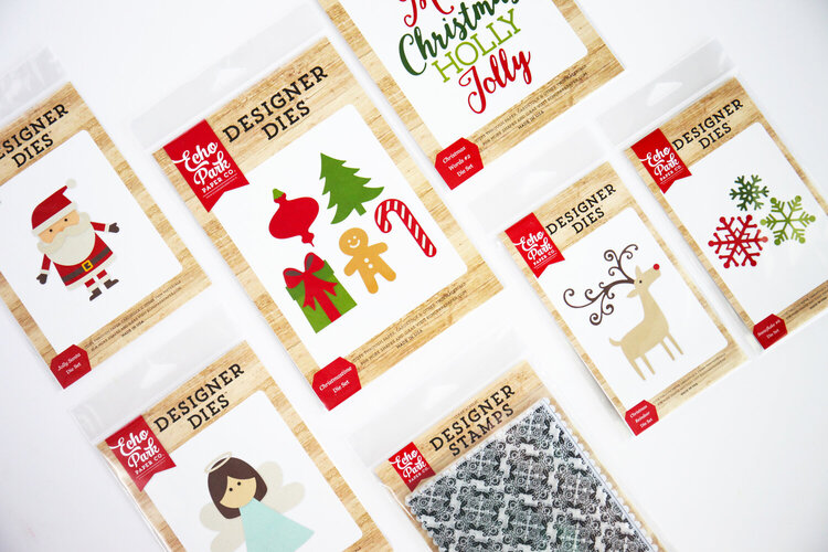 I Love Christmas Echo Park Paper Designer Dies and Stamps