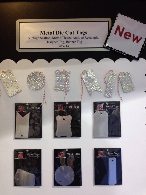 Bazzill Metal Die Cut Tags and Flowers NEW CHA Winter 2014