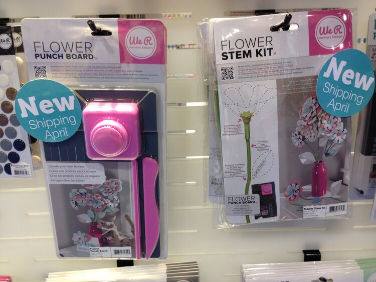 NEW CHA Winter 2014 We R Memory Keepers Flower Stem Punch Board and Stem Kit