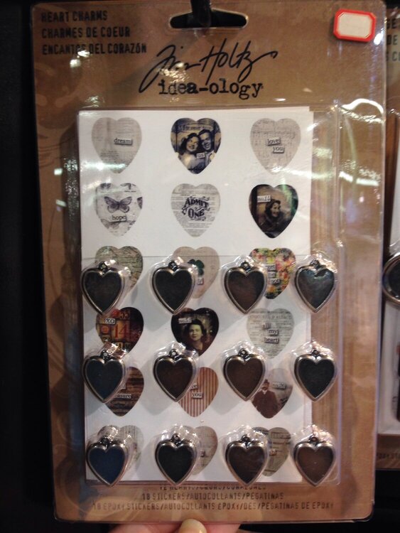 Tim Holtz Ideaology Heart Charms CHA Winter 2014