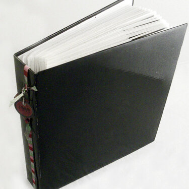 Photo Album With Embellished Spine - Ribbon and Identification Tags