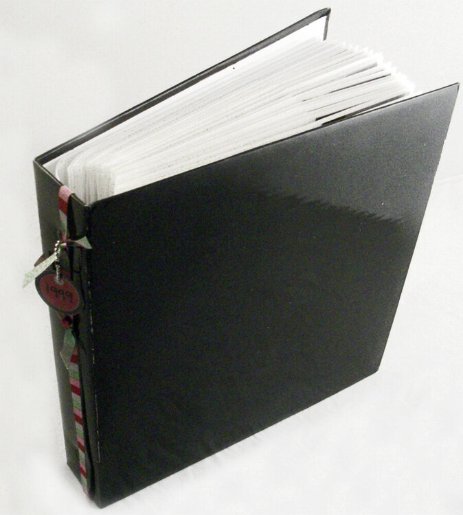 Photo Album With Embellished Spine - Ribbon and Identification Tags