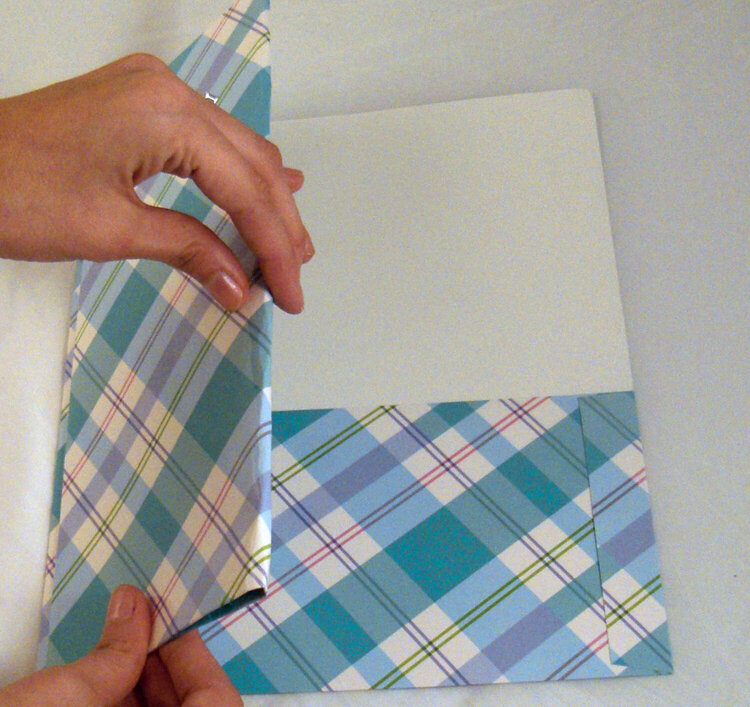 Folded Portfolio Album for Paint Swatch Cards (how to fold cover)