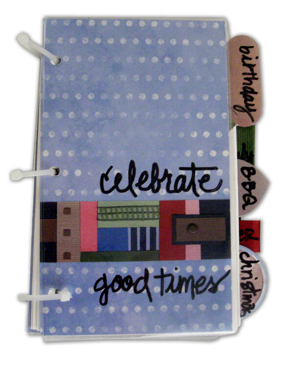 Celebrate Good Times Organizer Album - Zip-tie Binding