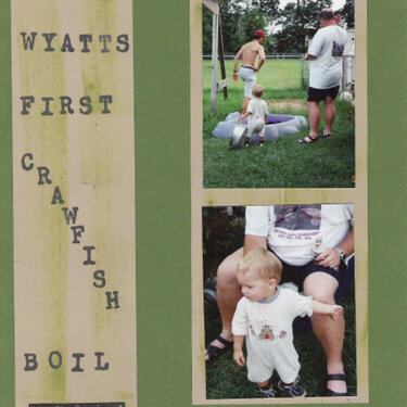 wyatt&#039;s first crawfish boil