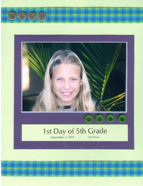 Abby&#039;s 1st Day of 5th Grade