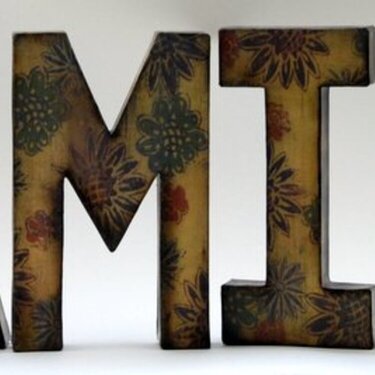 F-A-M-I-L-Y Altered Paper Mache Letters