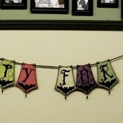 Batty For You Reversible Halloween Banner