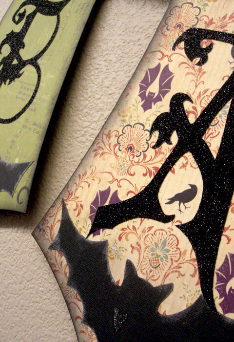 Batty For You Reversible Halloween Banner *Close up 1