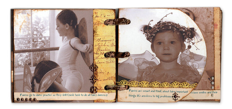Fairy Album 6 - front side of circular-cut page