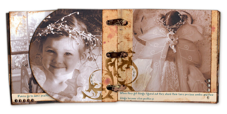 Fairy Album 7 - backside of circular-cut page