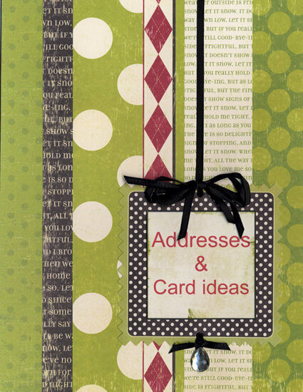 New Holiday Organizer - Addresses &amp; Card Ideas Section Page