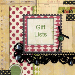 New Holiday Organizer - Gift Lists Section Page