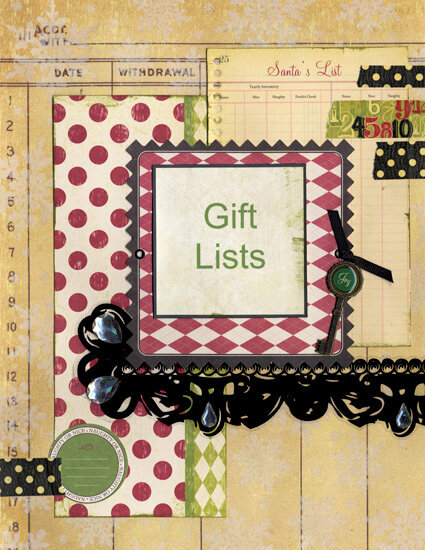 New Holiday Organizer - Gift Lists Section Page